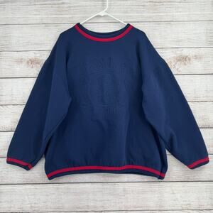 Vintage 80's Over Wear St Louis Missouri Embossed Sweatshirt Mens XXL Blue